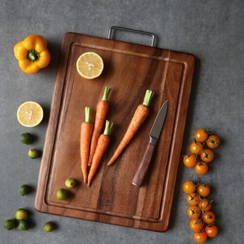 Thailand lcliving Acacia Wood Cutting BoardKitchen Chopping Blocks anti-bacteria Rectangle End-Grain Utility Board