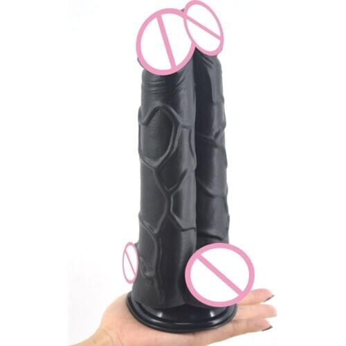 Rubber Penis Soft Silicone Realistic Dildo With Suction Huge Big Horse Double Dildo Dick Lesbian Sex Toys For Woman Masturbation