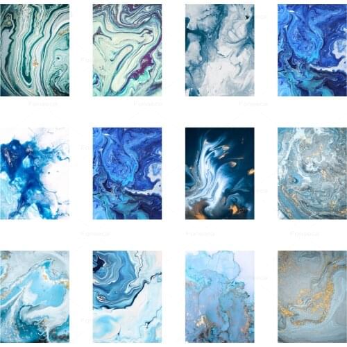 Blue Abstract Poster Nordic Minimalist Marble Texture Decorative Painting Home Decoration Bedroom Modern Wall Art Pictures