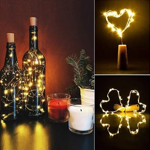 Wine Bottle Stopper Insert Solar LED Fairy Solar Light Smart Light Sensor Lamp Wine Bottles And Festival Indoor Outdoor Decor