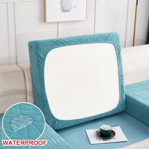Thick Jacquard Waterproof Sofa Seat Cushion Cover Elastic Furniture Protector for Pets Kids Washable Sofa Cover 1/2/3/4 Seat