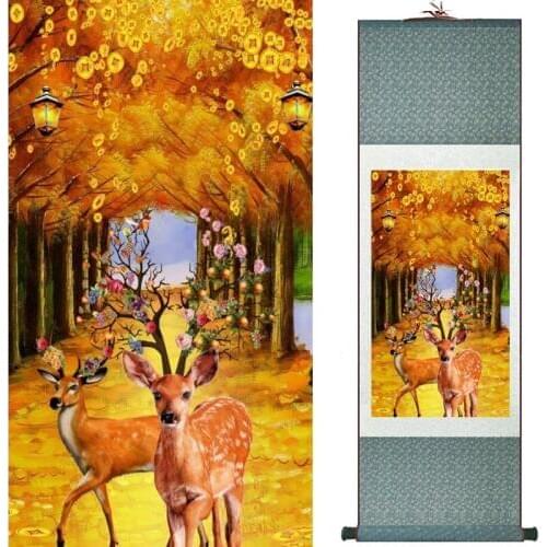 Traditional Chinese Art Painting Home Office Decoration Chinese painting deer painging 20190905021