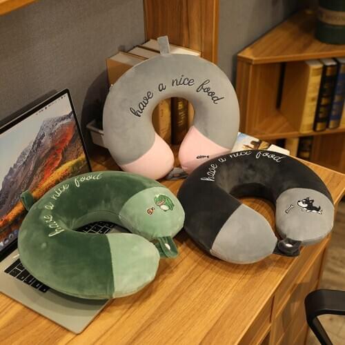 U Shaped Neck Pillows Memory Foam Soft Travel Sleeping Airplane Slow Rebound Office Desk Home Decoration For Sofa Car Chair