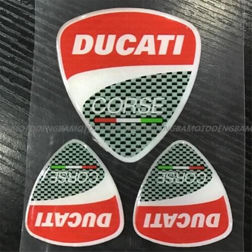For Ducati Motorbike 3D LOGO Helmet Fuel Tank Fairing Sticker Decal