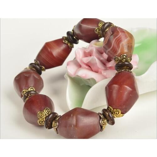 High quality agate bracelet straight Diamond Red Agate Bracelet