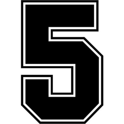 High 7CM Racing Number 5 Helmet Decals Car Sticker Funny Vinyl Decals Motorcycle Accessories Stickers