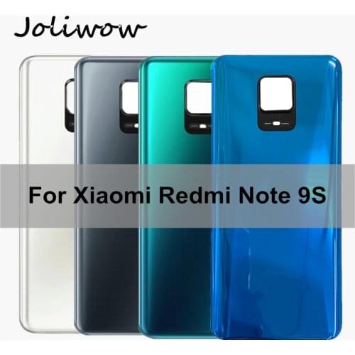 6.67" For Xiaomi Redmi Note 9s Back Battery Cover Rear Housing Glass Door Panel Case for Redmi Note 9S Battery Cover