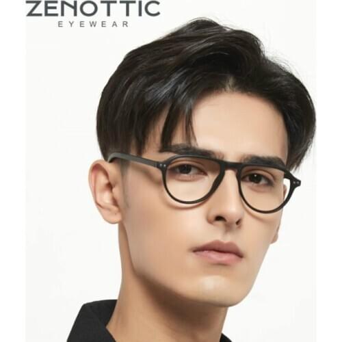 ZENOTTIC Pilot Anti Blue Light Glasses for Women Computer Gaming Spectacles Frame Men Blue Light Blocking Optical Myopia Eyewear
