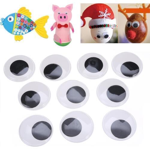 10pcs New 50mm Big Black Fake Wiggle Googly Eyes For DIY Scrapbooking Crafts Doll Accessories Handmade Supplies