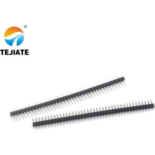 10PCS Single Row 1*40P Straight Pin Iron Foot Spacing 2.54MM Black/White/Blue/Red/Green/Yellow Plastic Connector Kit