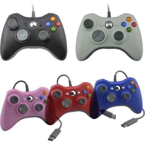 100pcs a lot Wholesale Wired USB Game Joystick Gamepad Controller for Microsoft for Xbox 360