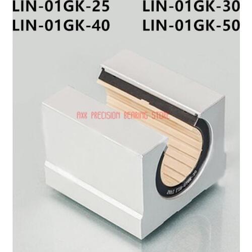 2019 New AXK Open Linear Bushing Engineering Plastic Bearing Sleeve Housing Lin-01gk-25 Lin-01gk-30 Lin-01gk-40 Lin-01gk-50