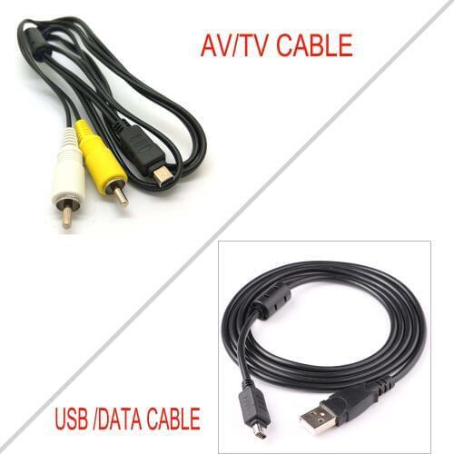 2IN1 USB/AV TV DATA SYNC lead cord cable for CB-USB6 Olympus Stylus1020 1030 1040 1060 1050SW mju 740 750 760 770 790SW 780