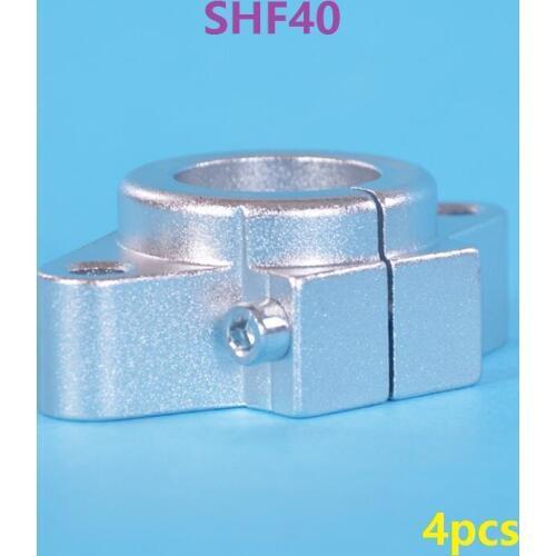 4pcs/lot SHF40 aluminum linear bearing shaft support for 40mm rod rail shaft support diy XYZ table CNC router parts