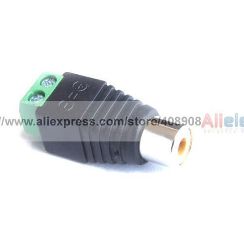 50pcs RCA Female Socket Terminals for Video Monitor Via Twisted Pair Connector