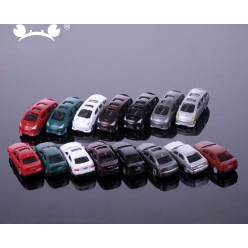 50pcs Miniature Model Cars 1:150 N Scale Model Train Scenery Layout Model Cars