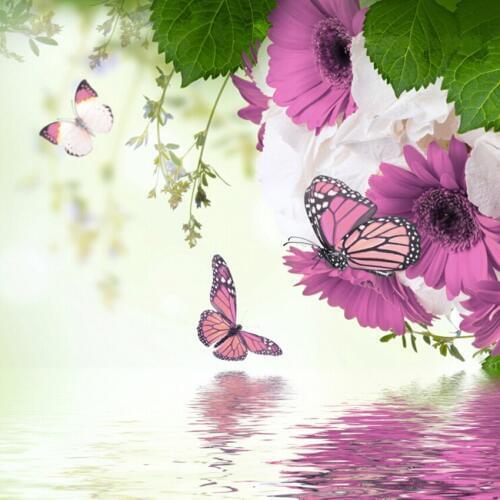 5D Diy Diamond Painting Butterflies Love Flowers 3D Full Square Diamond Embroidery Mosaic Rhinestone Decor