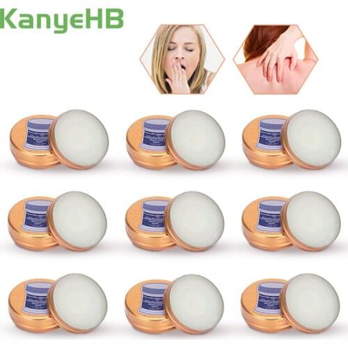9pcs Relief Headache Dizziness Cool Ointment Menthol Balm Refreshing Cream Muscle Rub Aches Anti-itching Medical Plaster A506