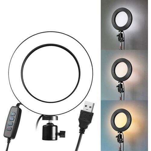 9CM/16CM LED Ring Light Set Dimmable 3200K-5500K Annular Make-up Lamp &Tripod For Studio Photo Photography Lighting