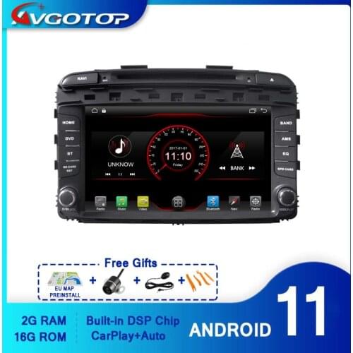 AVGOTOP Android 10 WINCE Bluetooth GPS Car Radio DVD Player for KIA SORENTO 2015 2G 16G MP3 MP4 Vehicle Multimedia