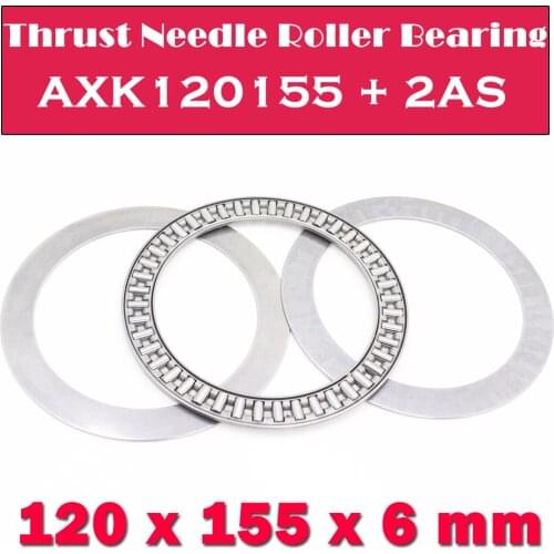 AXK120155 + 2AS Thrust Needle Roller Bearing With Two AS120155 Washers 120*155*6mm ( 1 Pcs) AXK1124 889124 NTB Bearings