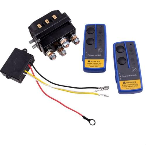 Beler Universal 4pcs/Set DC 12V 500A Contactor Winch Control Solenoid Twin Wireless Remote Recovery 10Hz-200Hz