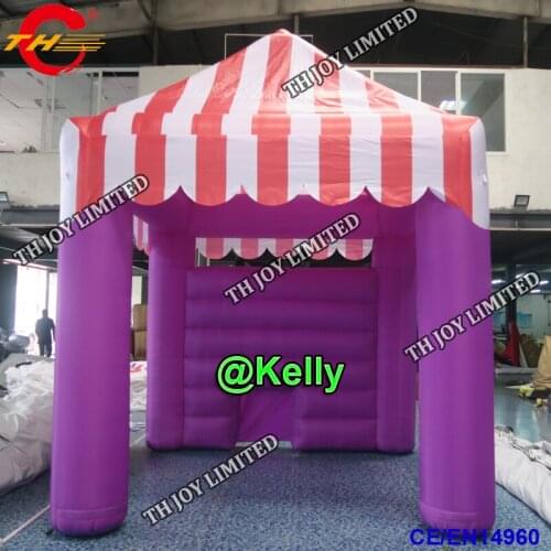 Free air shipping purple color inflatable snack booth tent for sale, cheap inflatable party tent, inflatable food drink bar tent