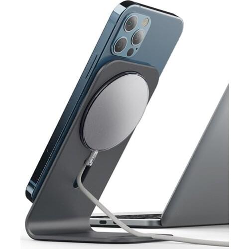 Automatic Adsorption Stand For MagSafe Charger Aluminum Desktop Phone Bracket Holder For Apple Charging For 12 Mini Pro Max