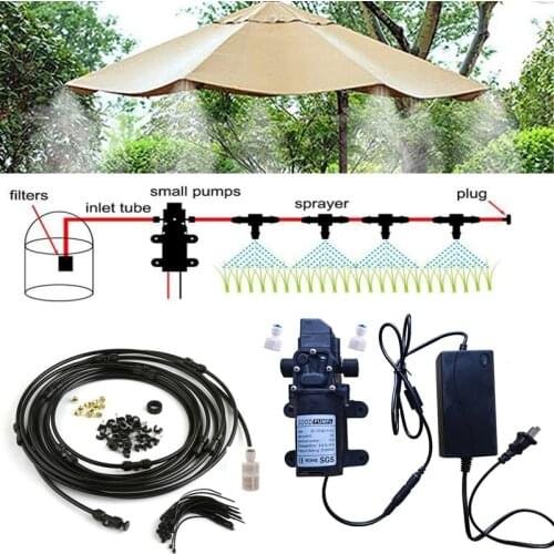 12V Electric Diaphragm Pump 6M-18M Spray Dust Removal System Fog Nozzles Low Pressure Atomization Humidify Cooling Watering Suit