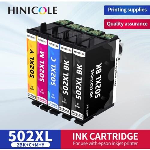 HINICOLE Ink cartridge for EPSON 502 T502 XL Expression Premium XP5100 XP5105 & Wrokforce wf-2865 wf-2860 Printer cartridges