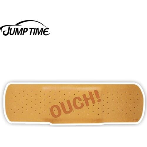 JumpTime 13cm x 3.7cm Funny Bumper Sticker Bandage For Hiding Dents and Dings Hilarious Vinyl Decal Laptop Car Accessories