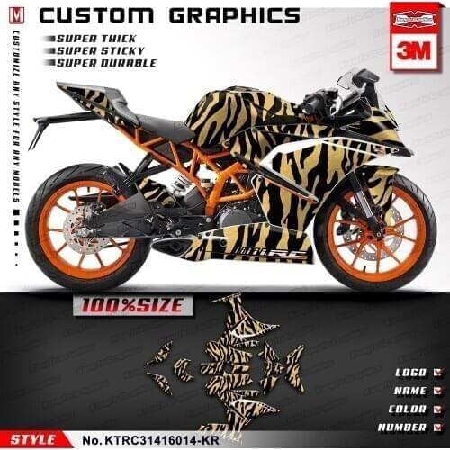 KUNGFU GRAPHICS Motorcycle Custom Sticker Graphic Decal Kit for RC 250 390 RC250 RC390 2014 2015 2016