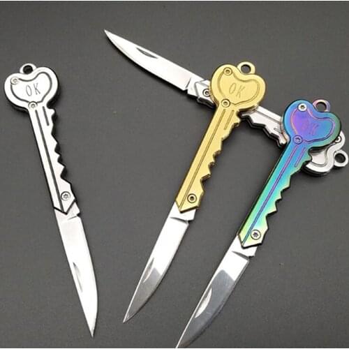 Knife Mini Open Kit Gadget Keychain Fold Pocket Keyring Ring Box Package Multi Tool Camp Key Opener Survive Outdoor Blade