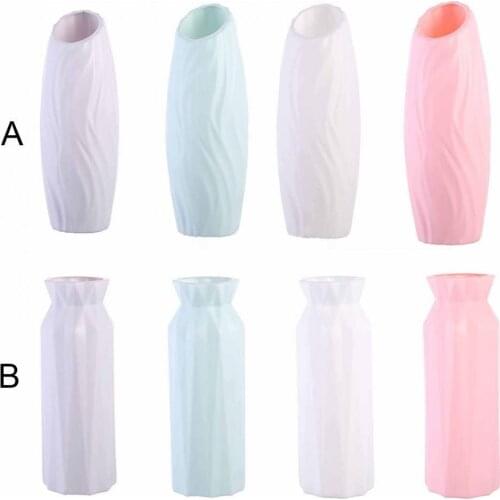 Flower Vase Nordic Unbreakable Plastic Colorful Dried Flower Vase Home Decor for Living Room Home Decoration Vases