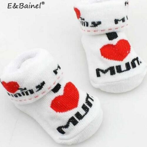 Fashion Baby Socks Letter Newborn Toddler Infant Sock Kids Girls Boys Cotton Love Mama Papa Socks For 0~6 Months
