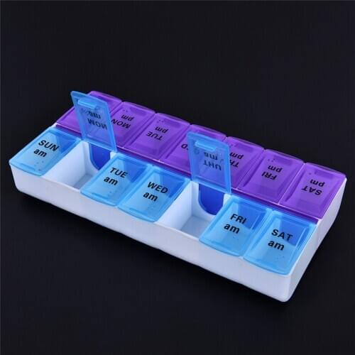 Newest 7 Days Weekly Tablet Pill Medicine Box Holder Storage Organizer Container Case for Home Office Supply