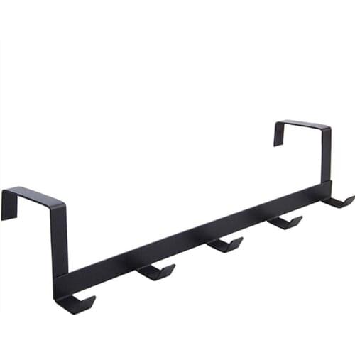 Over The Door Bathroom Kitchen Space Saving Organizer Rack Rack Hat Towel Hanger Hooks Clothes Iron Coat Home 5 T5O7
