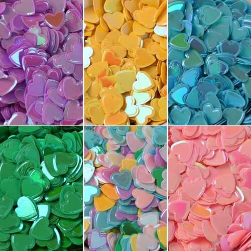 20g/Bag Loves 9mm PVC Heart Confetti Glitter Sequin For girl Crafts Nail Art Decoration Paillettes Sequin DIY Sewing Accessories