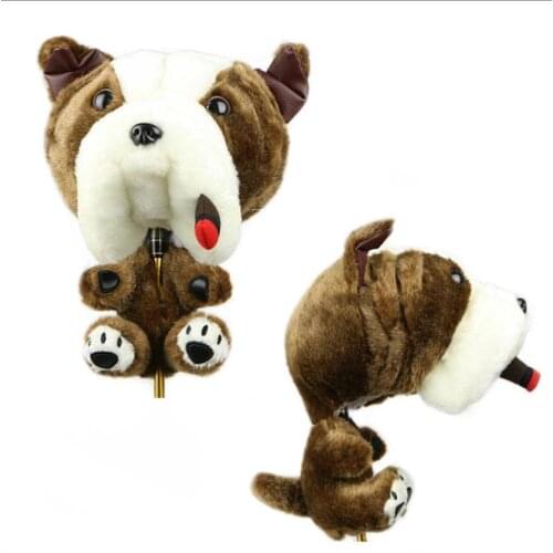Animals plush dog Golf Head Cover cartoon Fit Up To Fairway Woods Men Lady Golf Club headcover Mascot Novelty Cute Gift