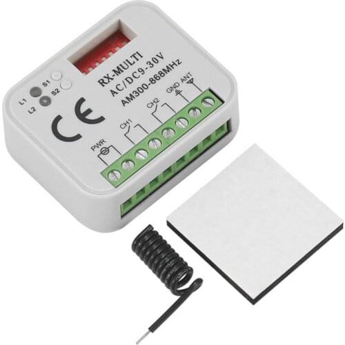Remote Control Switch Receiver 433MHz 868MHz 390 MHz RX Multi-frequency Receiver AC/DC 9-30V 300-868MHz For Garage Gate Door