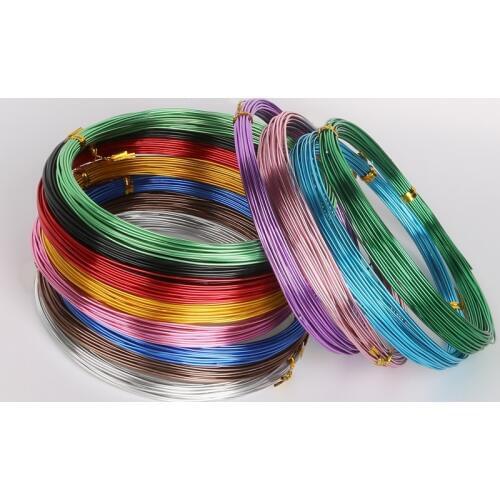 1mm 10m (18 gauge ) Round Aluminum Wire Soft Metal Floristry Wire Soft Craft Versatile Painted Jewelry Findings Beads Making DIY