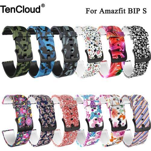Smart Watch Band For Xiaomi Amazfit BIP S/GTS Strap For Huami Amazfit GTS 2 Mini/GTR 42MM Bracelet Individuality Belt Camouflage
