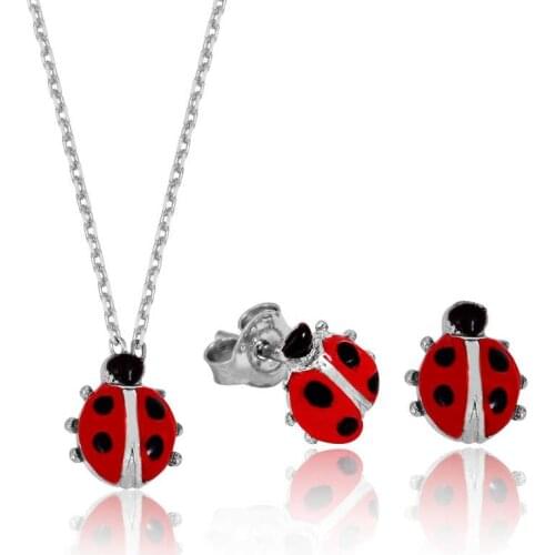 Silver Ladybug Lady Set
