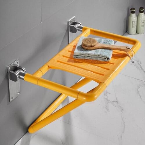 Bathroom folding stool wall shower seat toilet elderly disabled barrier-free safety widened bathing stool