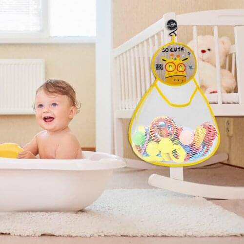 Bath Water Toys Storage Bag Cartoon Organizer Net Large-Capacity Hanging Mesh Cartoon Animal Shapes Waterproof Cloth
