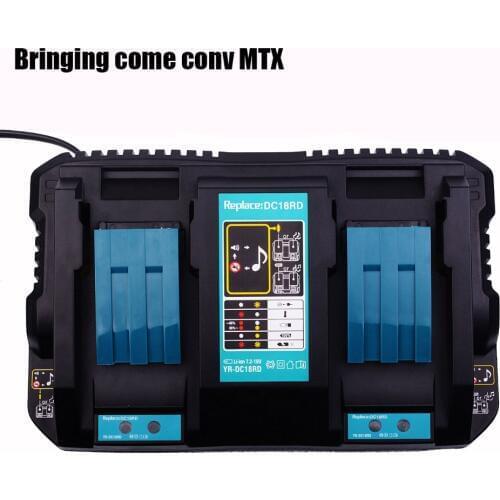 USB Double Charger For Makita power tool Li-ion Battery Free shipping 4A Charging Current 14.4V 18V BL1830 Bl1430 DC18RC DC18RA