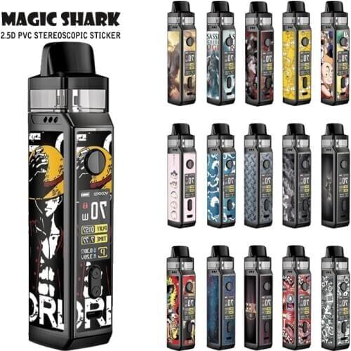 Magic Shark Crayon Shinchan One Piece Star Sky Weave 2.5D Sticker Film Case for Voopoo Vinci X