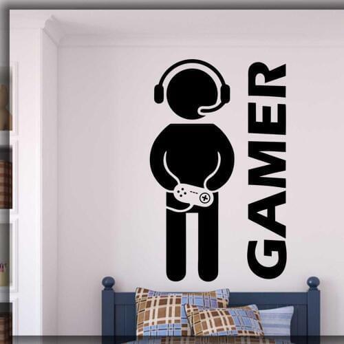X-box Video gaming gamer wall decal Ps4 removeable vinyl decor sticker home decor for teen room bedroom boys birthday gift G528
