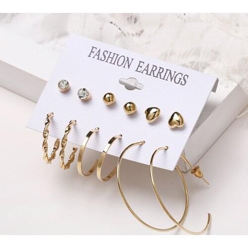 Bohemian vintage Pearl Earrings For Women 2021 Statement Earings Fashion Jewelry 2020 Set Womens Earrings Earing Sets Bijoux