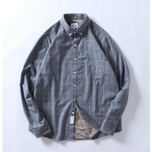 Winter Mens Warm Shirt Plush Thick Long Sleeve Outdoor Camping Trekking Sport Hiking Travel Large Size Cotton Coat Clothing